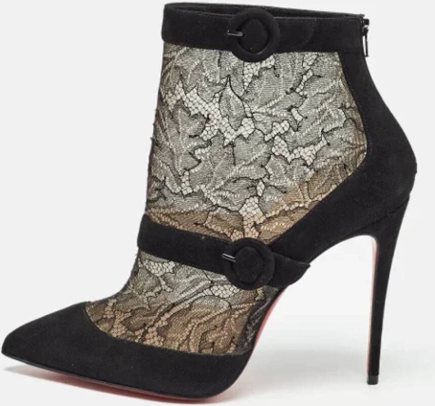 Christian Louboutin Pre-owned Lace boots Black Dames