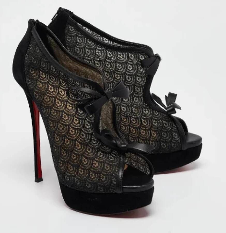 Christian Louboutin Pre-owned Lace boots Black Dames