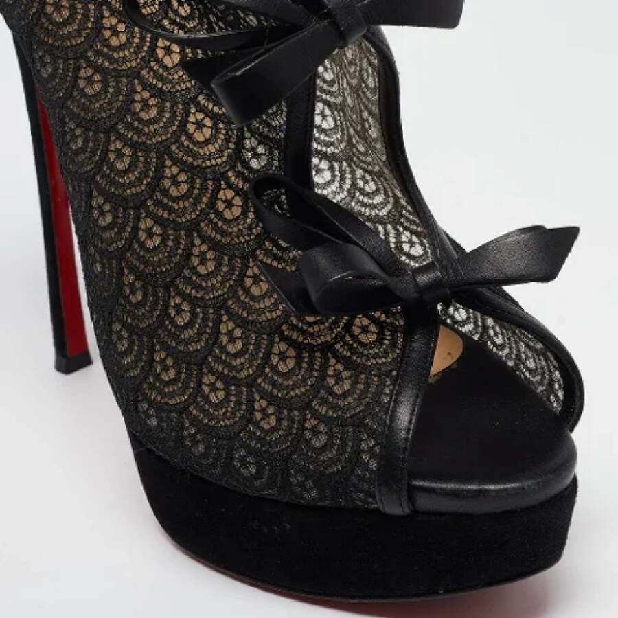 Christian Louboutin Pre-owned Lace boots Black Dames