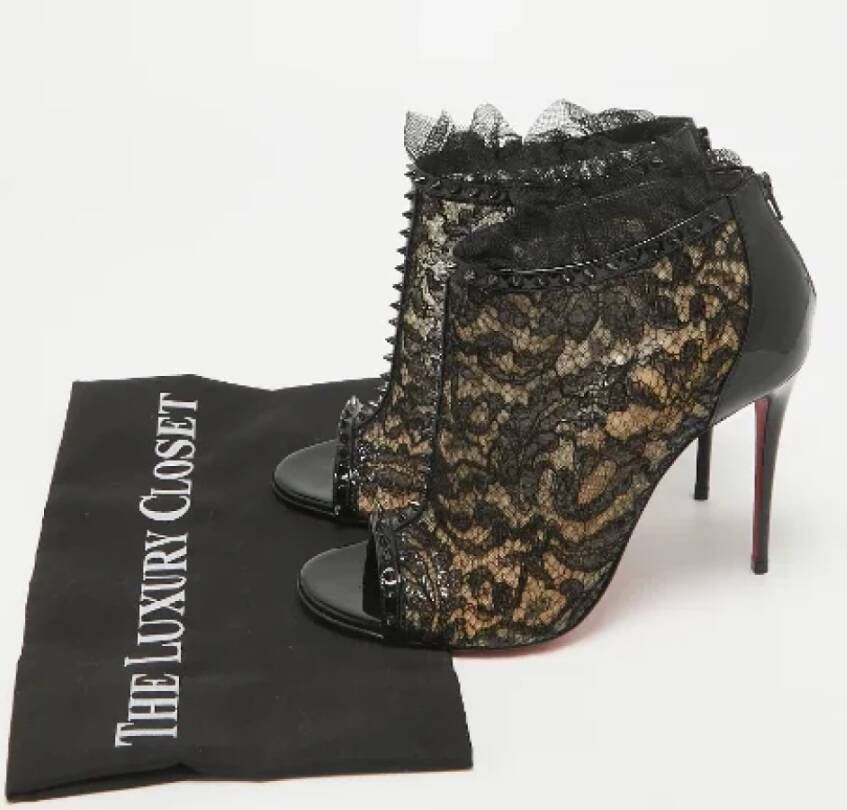 Christian Louboutin Pre-owned Lace boots Black Dames