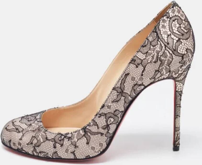 Christian Louboutin Pre-owned Lace heels Black Dames