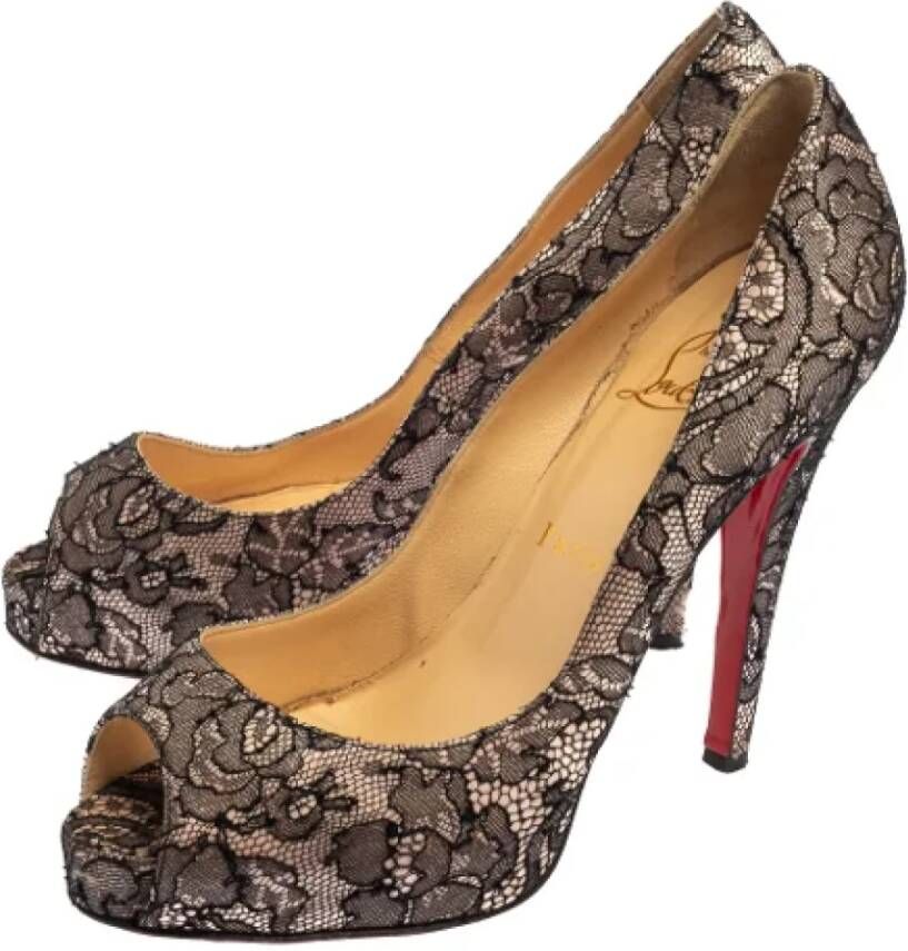 Christian Louboutin Pre-owned Lace heels Black Dames