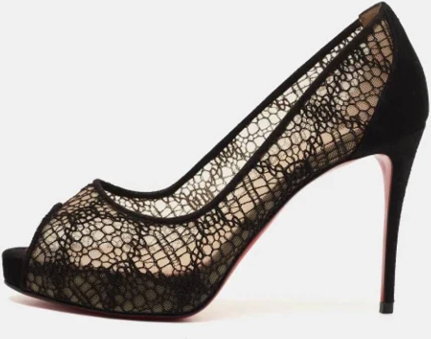 Christian Louboutin Pre-owned Lace heels Black Dames