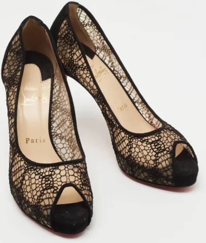 Christian Louboutin Pre-owned Lace heels Black Dames