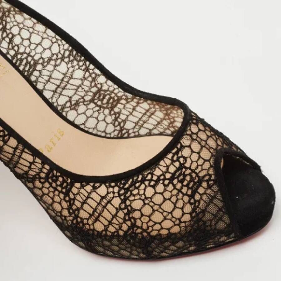 Christian Louboutin Pre-owned Lace heels Black Dames