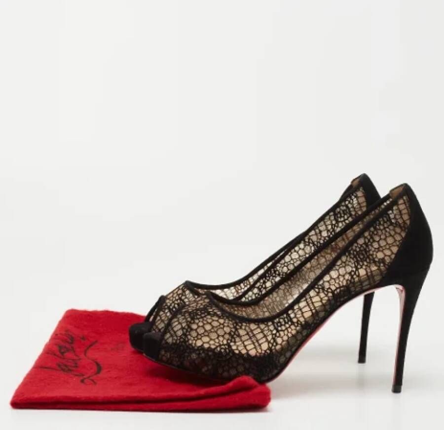 Christian Louboutin Pre-owned Lace heels Black Dames