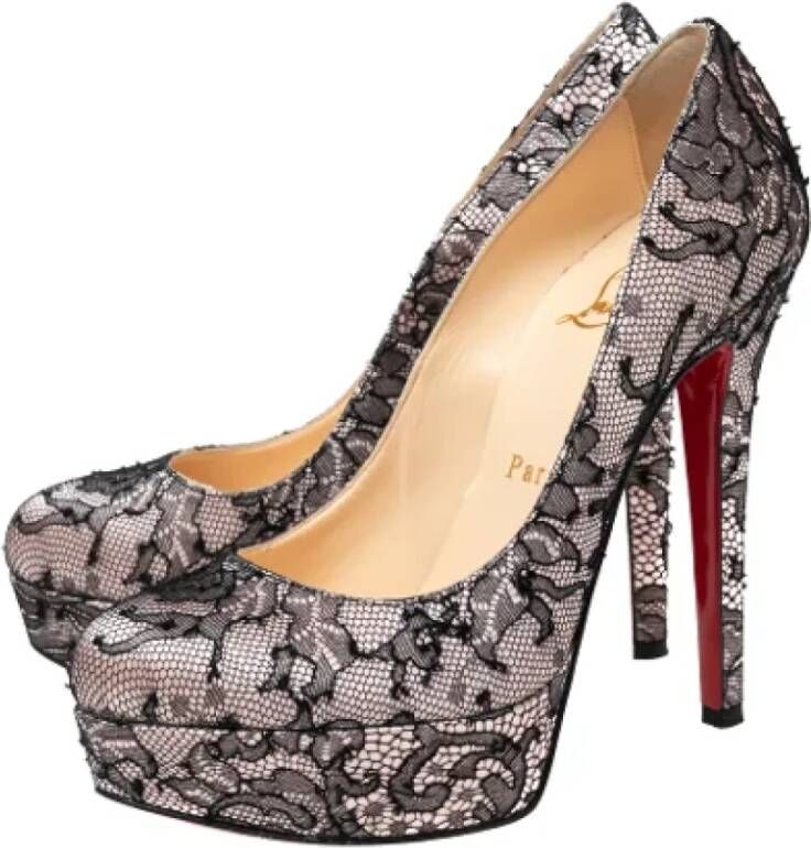 Christian Louboutin Pre-owned Lace heels Black Dames