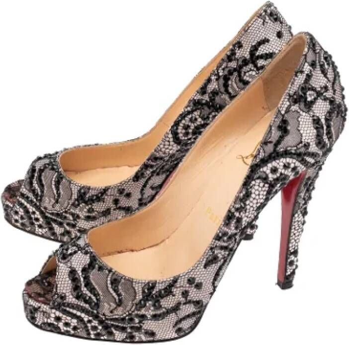 Christian Louboutin Pre-owned Lace heels Black Dames