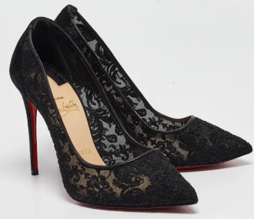 Christian Louboutin Pre-owned Lace heels Black Dames