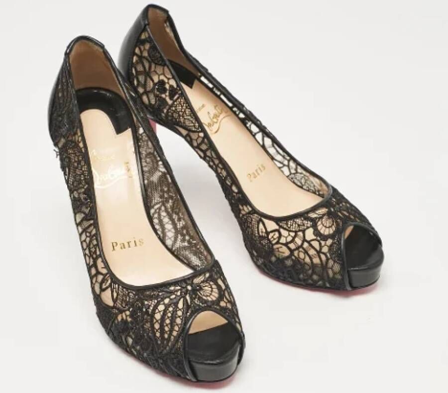 Christian Louboutin Pre-owned Lace heels Black Dames