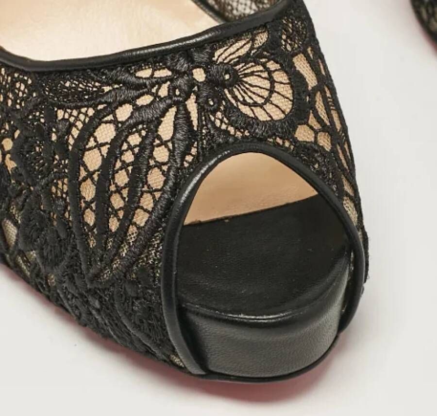 Christian Louboutin Pre-owned Lace heels Black Dames