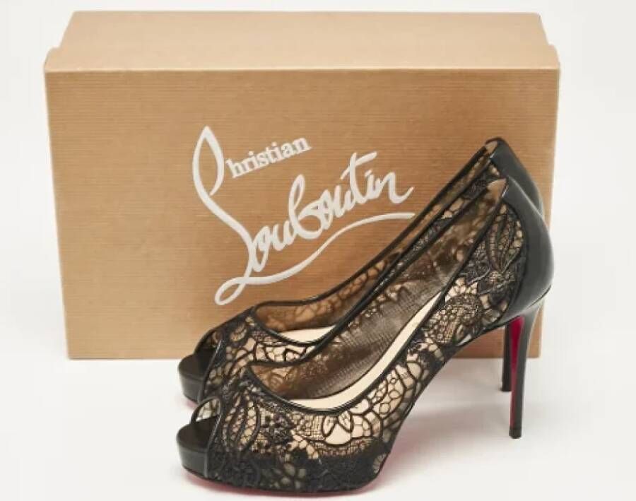 Christian Louboutin Pre-owned Lace heels Black Dames