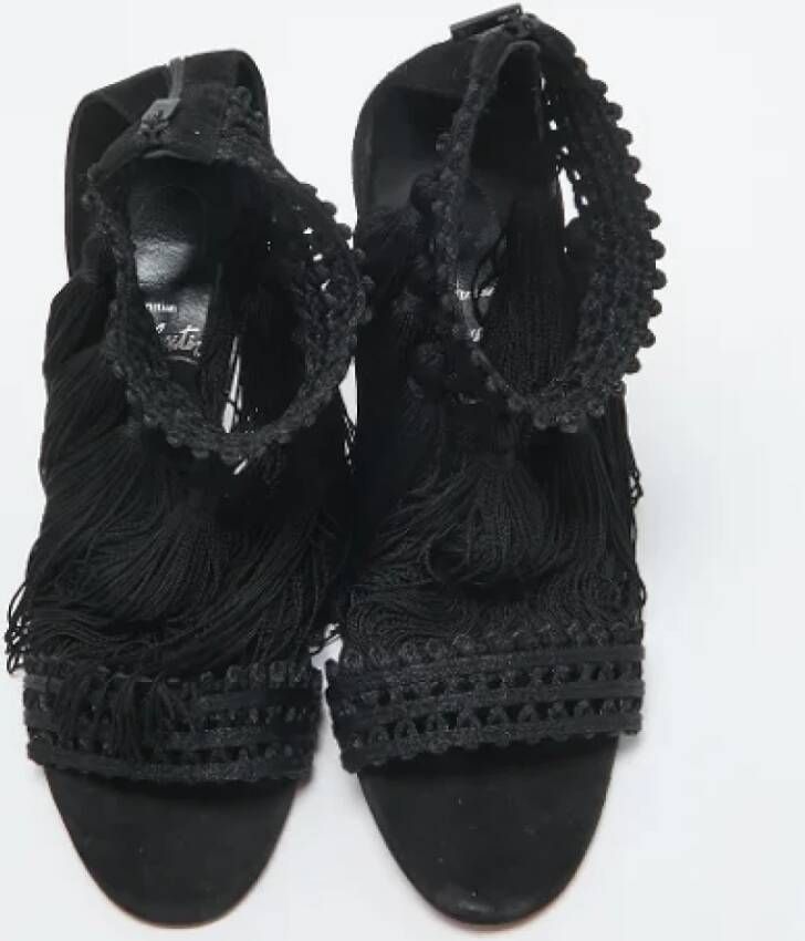 Christian Louboutin Pre-owned Lace sandals Black Dames