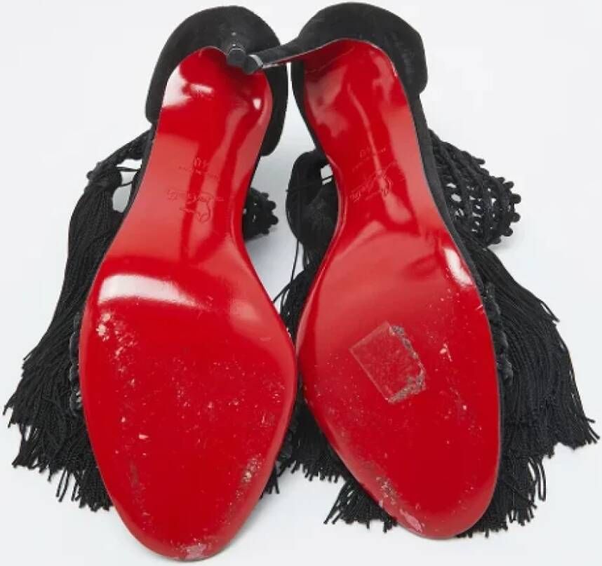 Christian Louboutin Pre-owned Lace sandals Black Dames