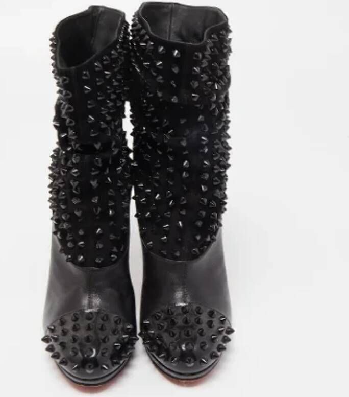 Christian Louboutin Pre-owned Leather boots Black Dames