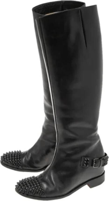 Christian Louboutin Pre-owned Leather boots Black Dames