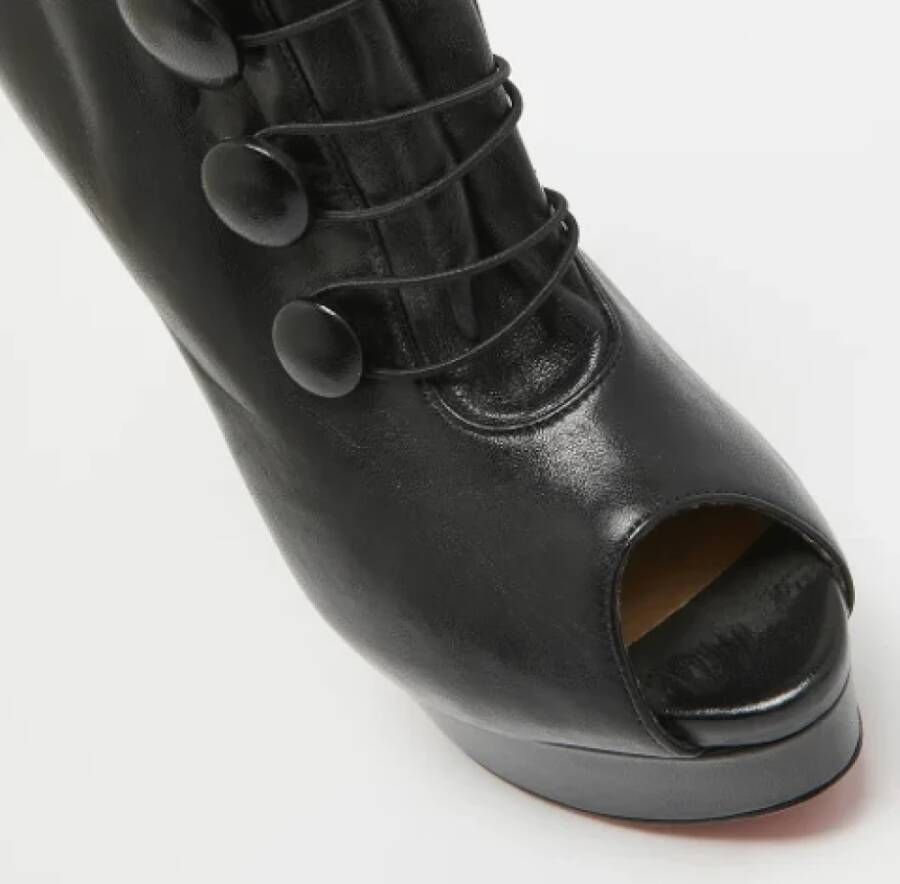 Christian Louboutin Pre-owned Leather boots Black Dames