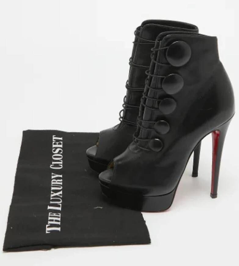 Christian Louboutin Pre-owned Leather boots Black Dames