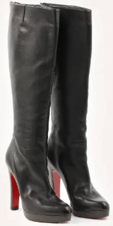 Christian Louboutin Pre-owned Leather boots Black Dames