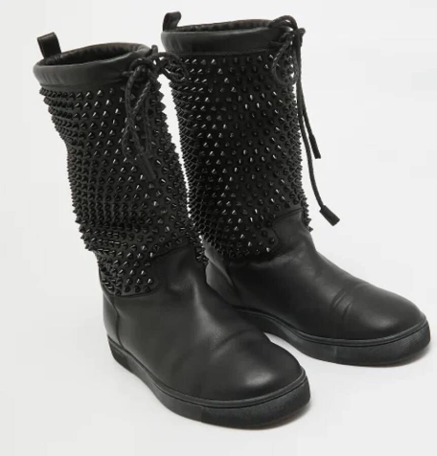 Christian Louboutin Pre-owned Leather boots Black Dames