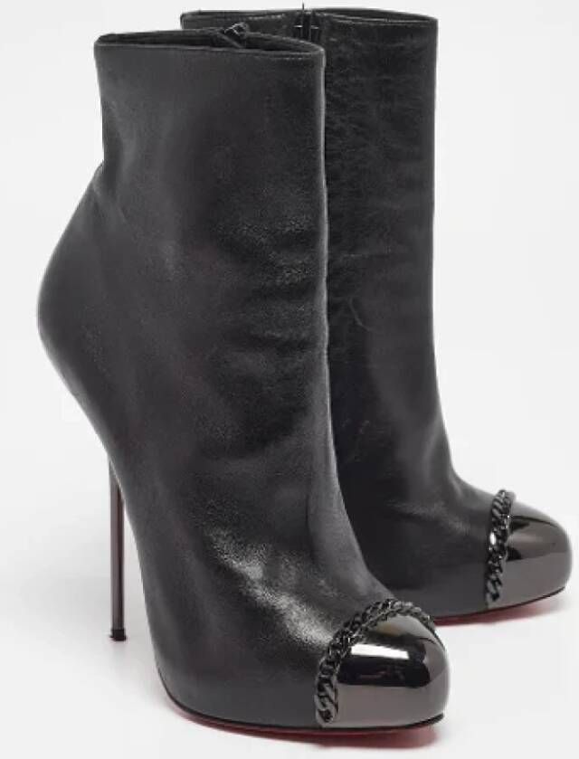 Christian Louboutin Pre-owned Leather boots Black Dames