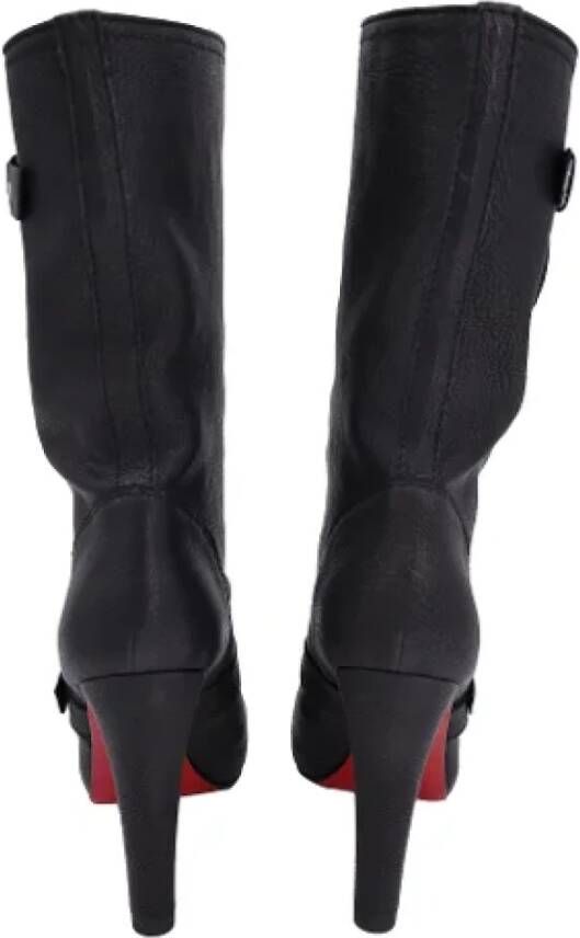 Christian Louboutin Pre-owned Leather boots Black Dames