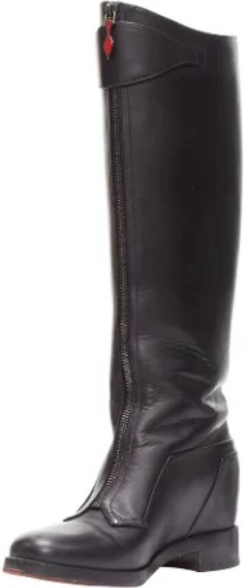 Christian Louboutin Pre-owned Leather boots Black Dames