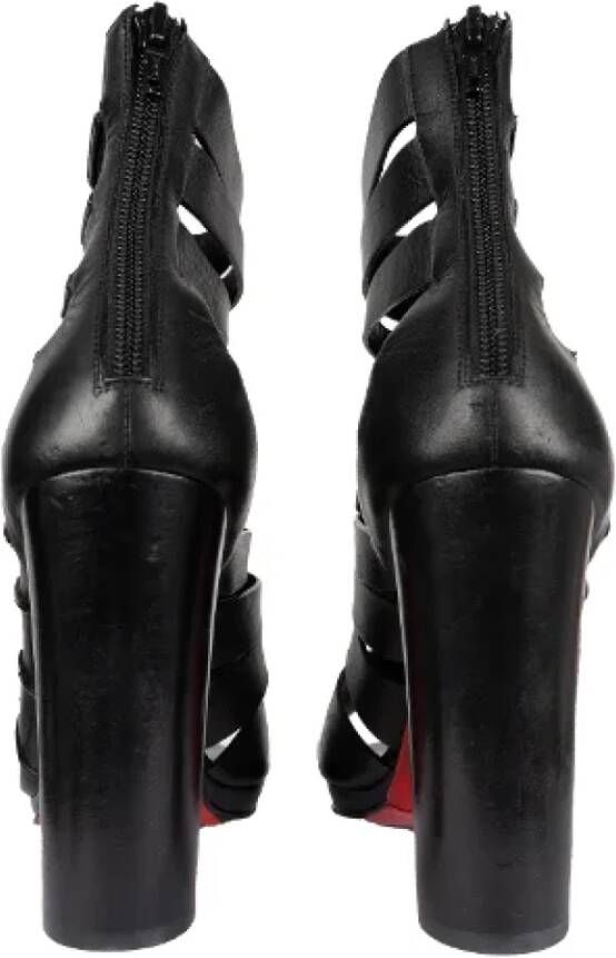 Christian Louboutin Pre-owned Leather boots Black Dames