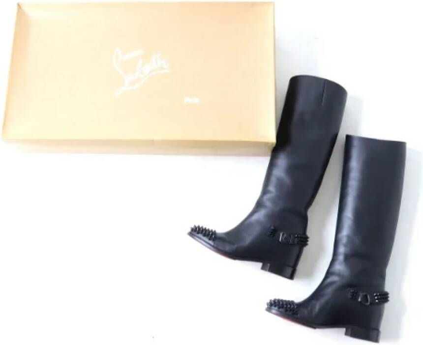 Christian Louboutin Pre-owned Leather boots Black Dames