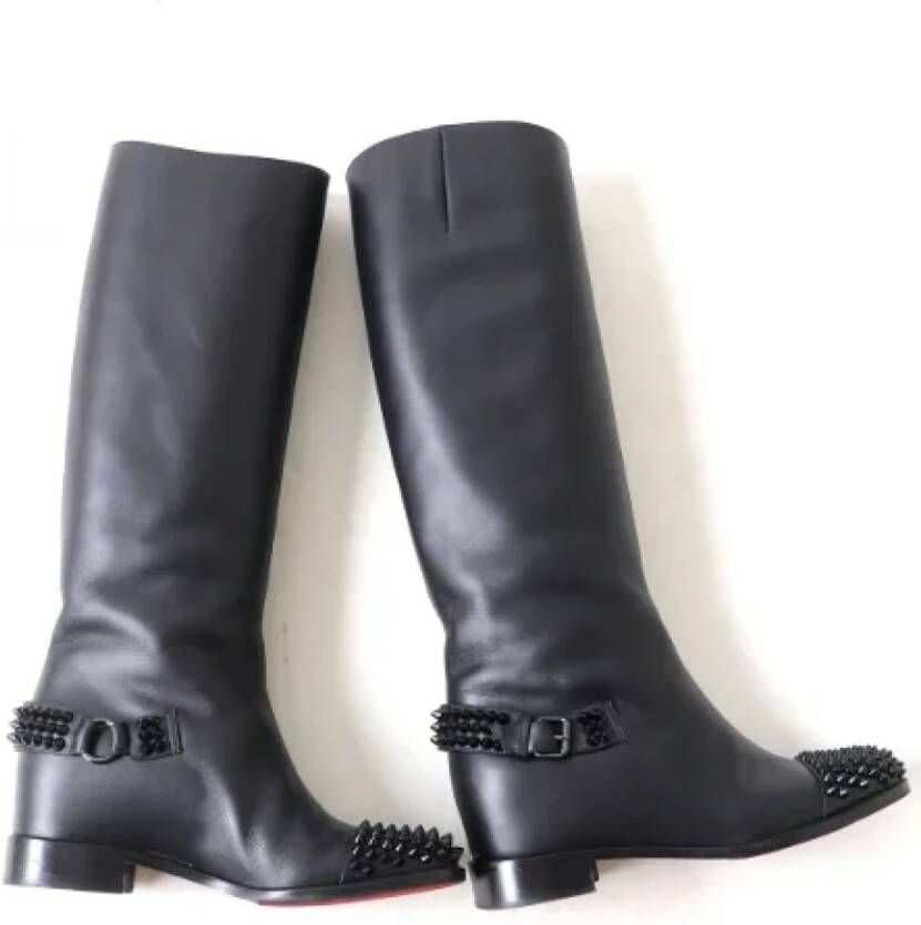 Christian Louboutin Pre-owned Leather boots Black Dames