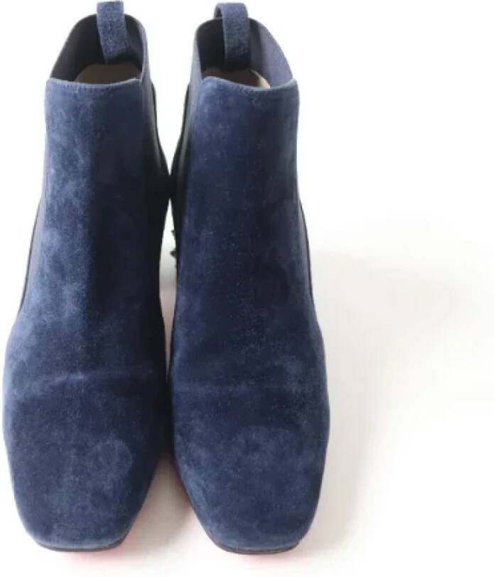 Christian Louboutin Pre-owned Leather boots Blue Dames