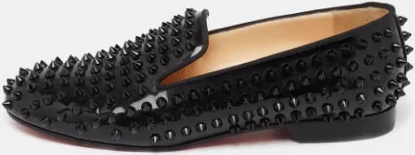 Christian Louboutin Pre-owned Leather flats Black Dames