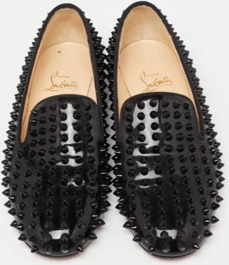 Christian Louboutin Pre-owned Leather flats Black Dames