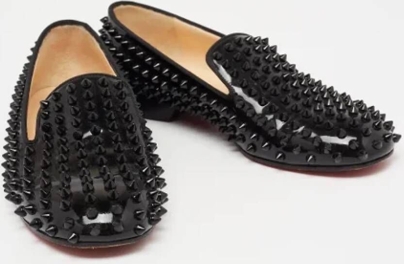 Christian Louboutin Pre-owned Leather flats Black Dames