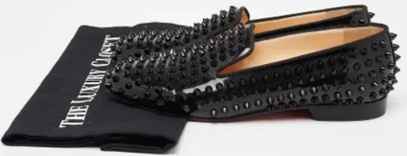 Christian Louboutin Pre-owned Leather flats Black Dames