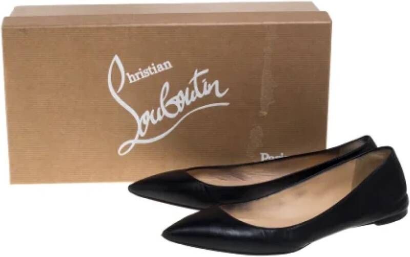 Christian Louboutin Pre-owned Leather flats Black Dames