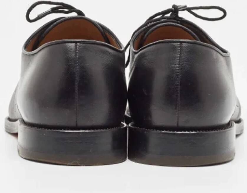 Christian Louboutin Pre-owned Leather flats Black Dames