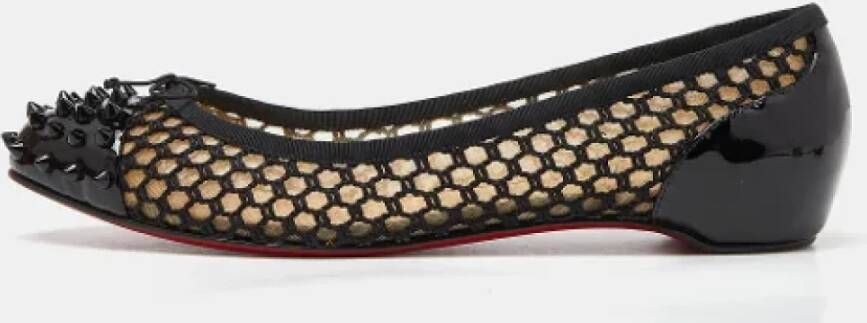 Christian Louboutin Pre-owned Leather flats Black Dames