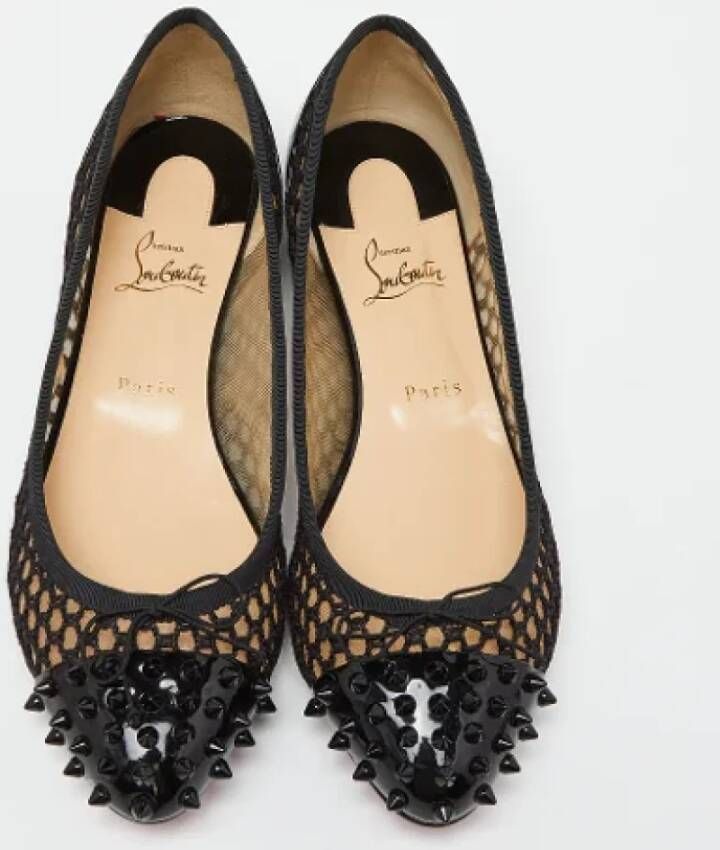 Christian Louboutin Pre-owned Leather flats Black Dames