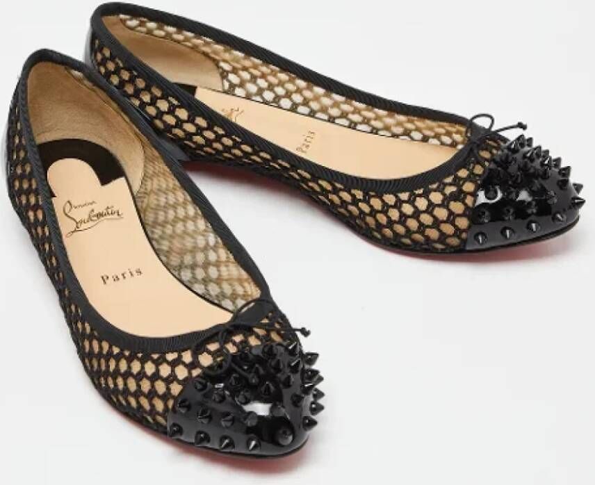 Christian Louboutin Pre-owned Leather flats Black Dames