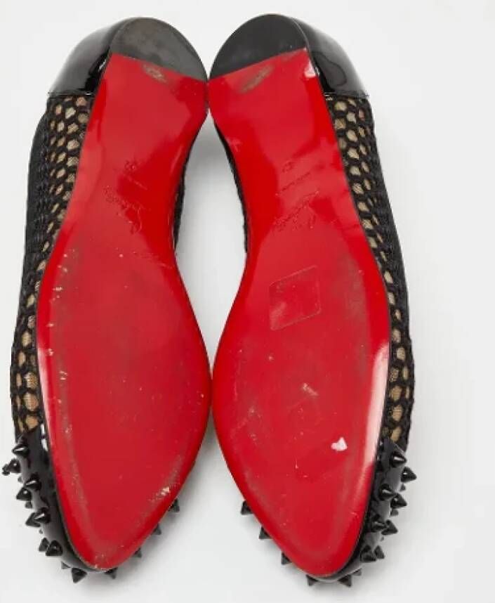 Christian Louboutin Pre-owned Leather flats Black Dames