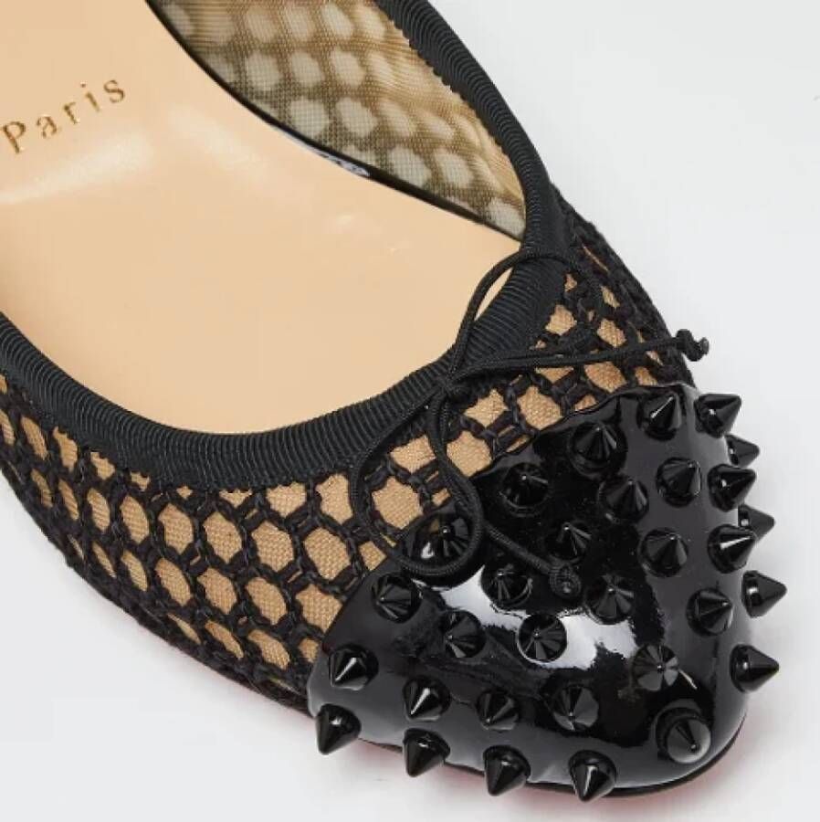 Christian Louboutin Pre-owned Leather flats Black Dames