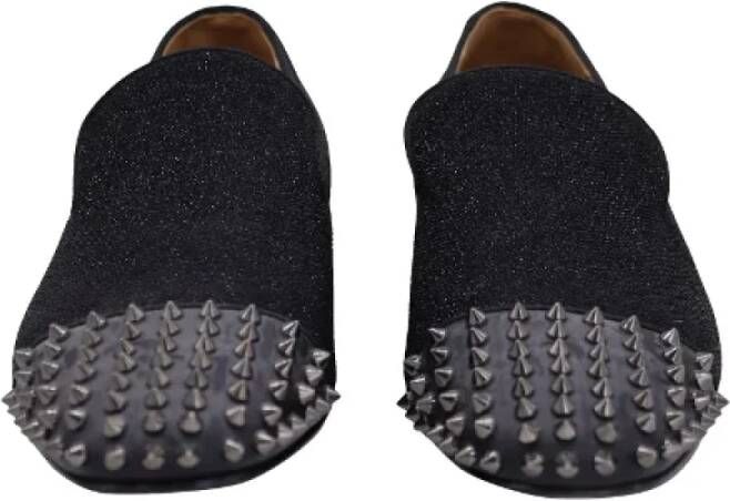 Christian Louboutin Pre-owned Leather flats Black Dames