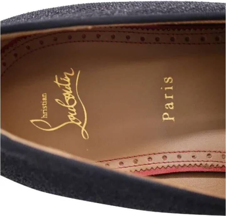 Christian Louboutin Pre-owned Leather flats Black Dames