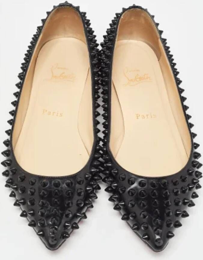 Christian Louboutin Pre-owned Leather flats Black Dames