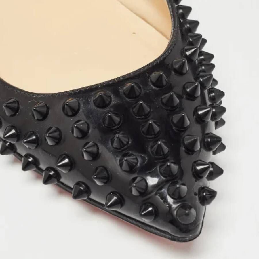 Christian Louboutin Pre-owned Leather flats Black Dames