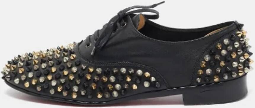 Christian Louboutin Pre-owned Leather flats Black Dames