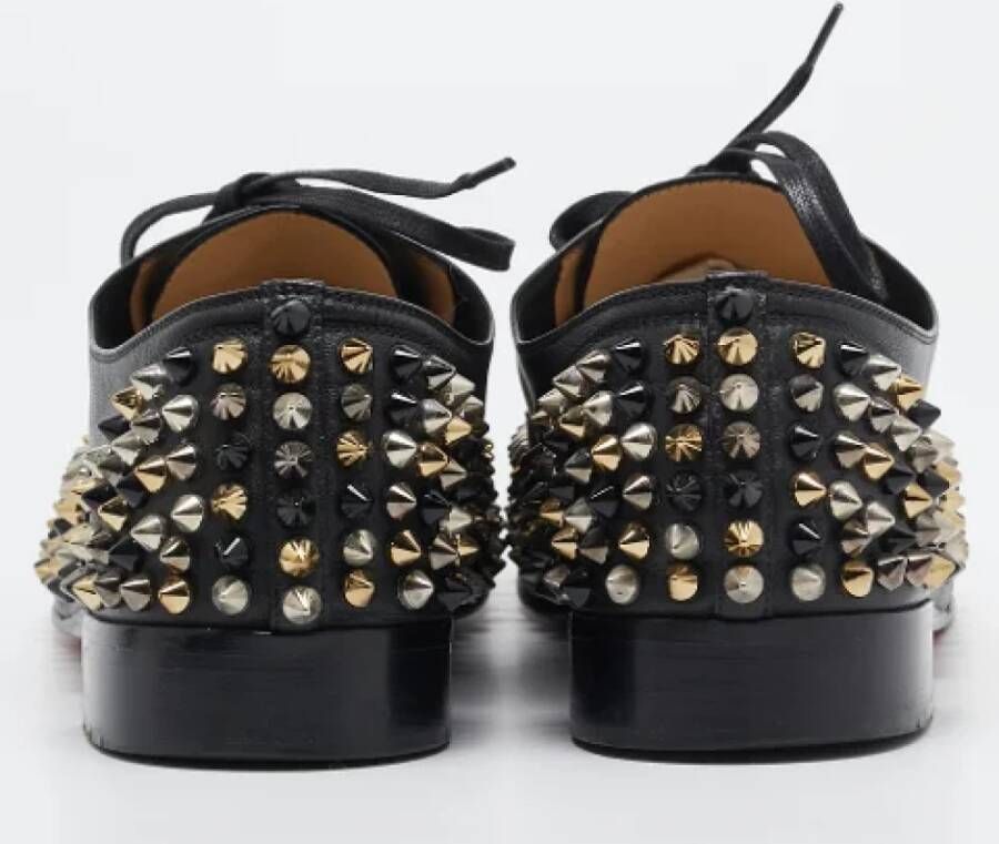 Christian Louboutin Pre-owned Leather flats Black Dames