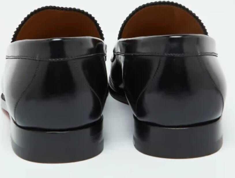 Christian Louboutin Pre-owned Leather flats Black Dames