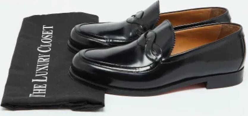 Christian Louboutin Pre-owned Leather flats Black Dames